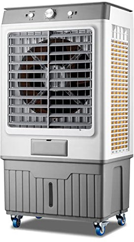 Enfriador de aire industrial evaporativo móvil, 23000 m³/H, enfriador de 120° con 3 velocidades de aire para uso en interiores y exteriores
