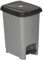 URBNLIVING 8L Grey Plastic Hands Free Mini Pedal Bin Recycle Trash Kitchen Bathroom Office Toilet Waste Garbage Storage Dustbin Basket