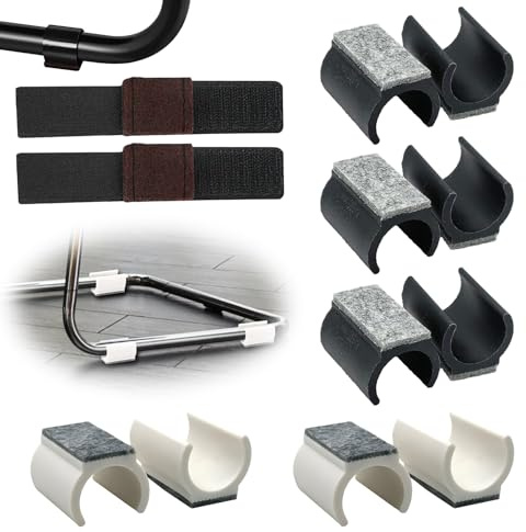 Stuhlgleiter Freischwinger 10er Stücke Stuhlgleiter-Freischwinger 25mm Bodenschongleiter Wird mit 2 Stück 30 X 140 mm Großen Schwarzen Stuhlbeinschutzpolstern Geliefert(Schwarz+Weiß)