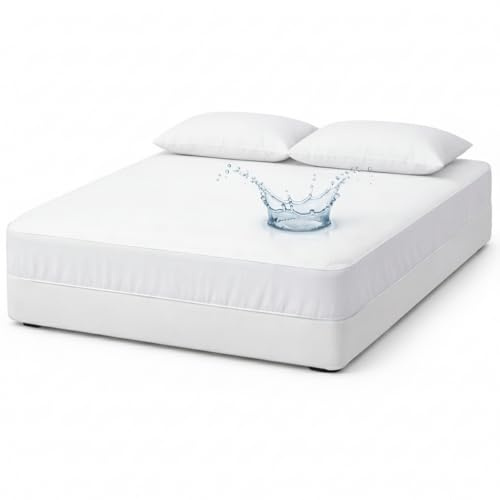SomniGlow Waterproof Mattress Protector Premium Thicker Breathable Non-noisy Anti-Allergy Fitted Mattress Cover with 30cm Deep Skirt – King Bed (150 x 200cm)