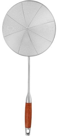 Colander - Setaccio per ragno, filtro per cucina con filtro 'olio, versatile, in maglia fine, con manico comodo, per cucinare e arrostire