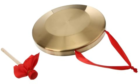 Kisangel Gong de Mano Gong Chino Baqueta de Percusión para Instrumentos de Ópera Platillo de Mano Interesante para Escenarios Musicales Varios estilos