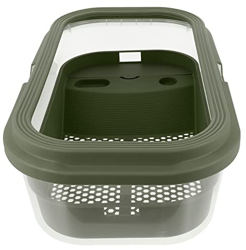 UPKOCH Vasca per Tartarughe d'Acqua con Piattaforma di Asciugatura Mangiatoia per Tartarughe in Plastica Habitat per Paguri Gamberetti e Pesci