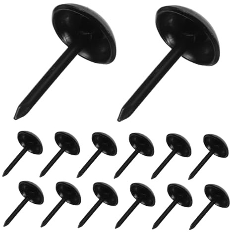 Yardenfun 500pièces Clous Ameublement Décoratifs Métal Noir Goujons Tapissier Vintage à Tête Large Pour Meubles Bois Et Cuir Fixation Stable Et Facile à Poser