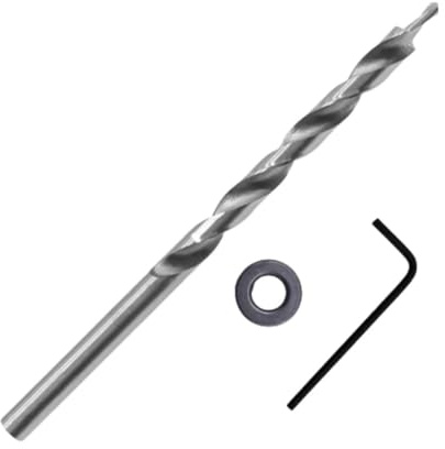 Step Drill Bit Countersink, 9mm HSS Hex Shank, 175mm Long, for Wood & Plastic, with Stopper & Wrench (9.0mm Round Shank Tungsten Carbide)