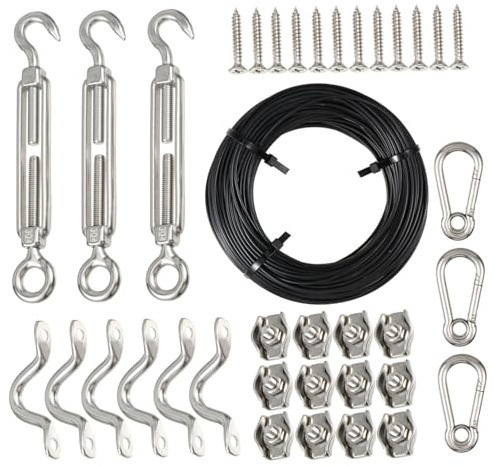 Stainless Steel Rope Hanging Wire Rope Black Plastic
