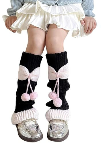 Calcetines Termicos NiñO-Calcetines Termicos NiñA Calentadores De Piernas para NiñOs Calentadores De Piernas Tejidos Calcetines Sueltos Calentadores De Piernas hasta La Rodilla para NiñAs