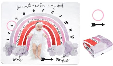GETAJGHSD Neugeborenen Fotografie Decke aus Weichem Flanell mit Rahmenmarkierung Komfortabel und Sanft für Babys als Fotohintergrund und Spieldecke