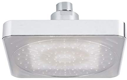 Greensen 6 Pulgadas Cuadradas Cabezal de Ducha LED de Lluvia con Luz Cambiante de Temperatura Alimentado por Agua para Baño