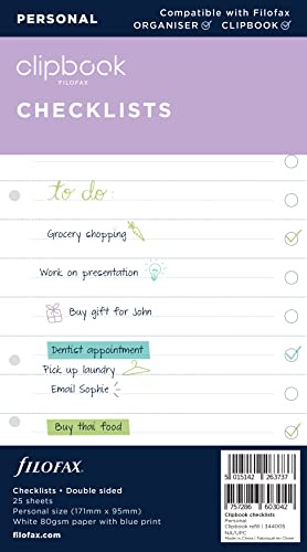 Filofax 344005 Terminplaner, Clipbook Personal To do, weiß