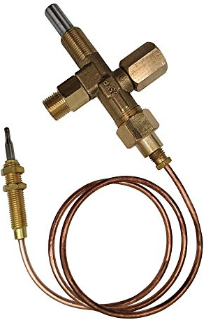 MeTer Star Gasbrut-Heizungsteile, LPG-Drucksteuerventil M12 x 1 mit Thermoelement 600 mm, Kupfer, Wandmontage, Wasserheizer