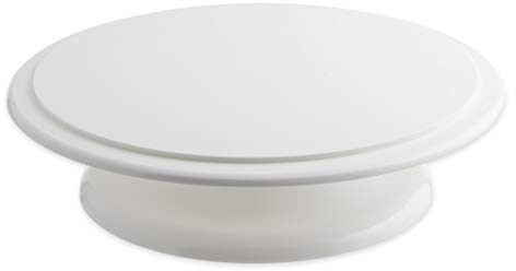 Thermohauser 8300020012 Plato para Tartas de ABS Blanco, Redondo, diámetro 33 x 9 cm, con rodamiento de Bolas, Plástico