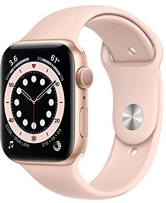 Apple Watch Series 6 (GPS, 40 mm) Aluminiumgehäuse Gold, Sportarmband Sandrosa