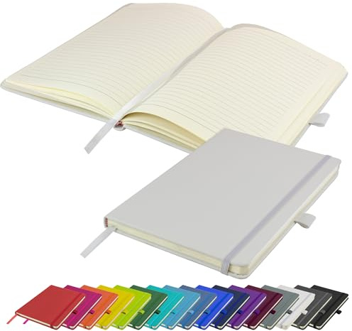 Cahier A5, nouveau cahier à couverture rigide, carnet de notes, bloc-notes (blanc)