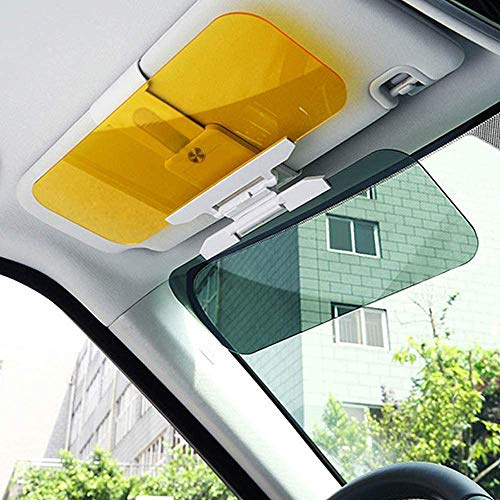 Car Sun Visor Extender - HD Day and Night Anti-Glare Shield With Tinted Lens for Windshield - Extendable Sunscreen Blocker