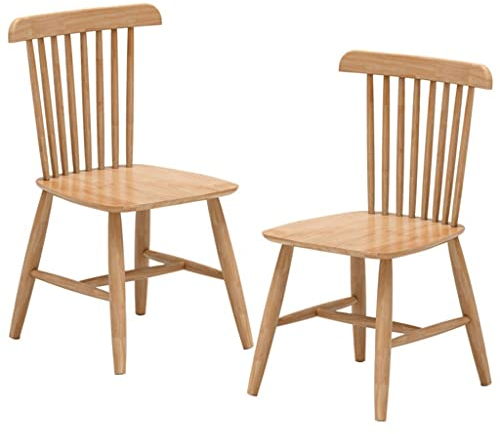 DUNAKE Armloser Esszimmerstühle Holz, Café-Beistellstuhl Für Den Innenbereich, Moderner Stuhl Mit Rückenlehne, Holz-Restaurantstuhl, Stapelbare Bauernstühle Für Die Küche (Color : Primary Color)