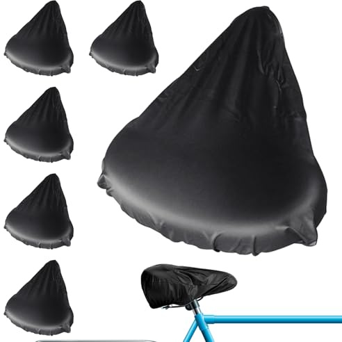 ZoeTekway 5 Stück Sattelschutz Wasserdicht Fahrrad, Wasserdichter Sattelbezug Fahrrad, Profi Sattelbezug für jedes Fahrrad, Sattelschutz, fahrradsattel überzug, Fahrrad sattelschutz(Schwarz)