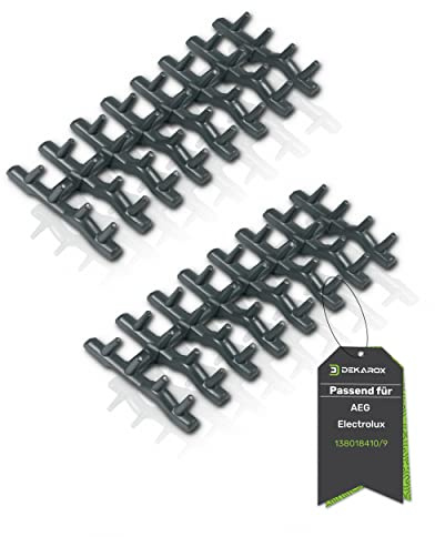 DEKAROX 2 x Oberkorbeinsatz für AEG Electrolux Zanussi Zanker 138018410/9 1380184109 für Geschirrkorb oben in Spülmaschine Geschirrspüler Grau