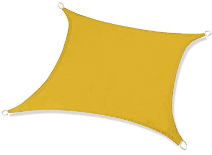 PROPFE Parasol de Plage de fête de Patio, Voile d'ombrage de Protection Solaire épaissie, Voile d'ombrage extérieure, Jaune, 2x3 M, Bloc UV d'auvent imperméable