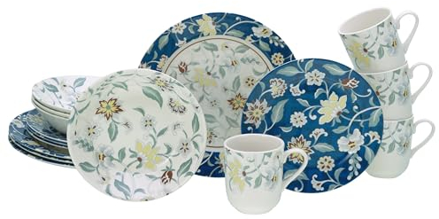 CreaTable, 16267, Série Odessa, Set de vaisselle 16 pièces, service combiné en faïence