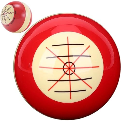 Snooker Übung Ball 52mm/57mm Harz Trainings -Cue -Ball mit roten Punkten Billard Training Assistent Snooker Übung Assistor