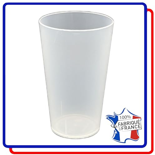 éco gobelets - Mehrwegbecher, Sparsam, Recycelbar - BPA-freies Kunststoffglas aus Polypropylen - Spülmaschinenfest - Transparent - 30cl x100