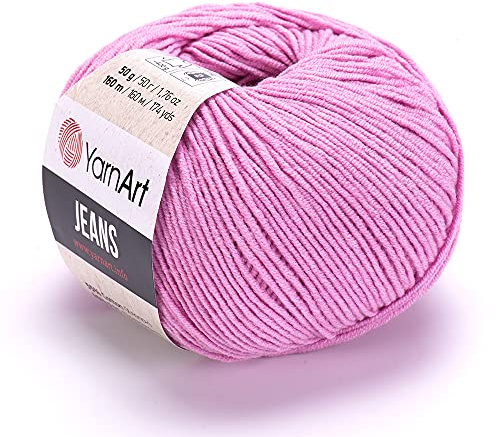 Yarn Art Jeans Yarn 160m, Soft Cotton Amigurumi Doll Animal 50g Knitting Crochet (20)