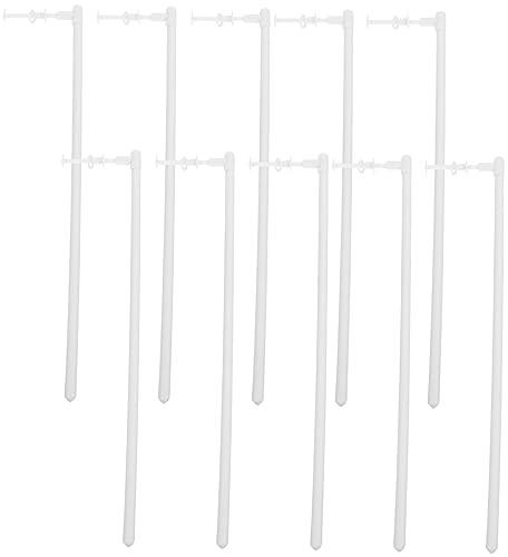 POPETPOP 10pcs Plastic Windmill Sticks DIY Pinwheel Supplies Handheld Stable Rods for Outdoor Wind Sculptures Decoration
