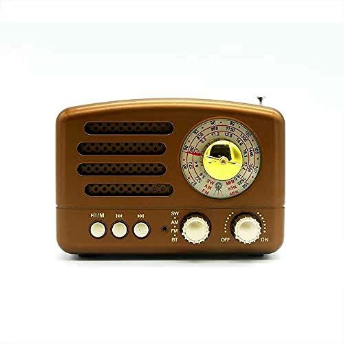 MW/SW/FM Portable Radio, Bluetooth/Card/AUX Pocket Radio, Headphone Jack, Battery Operated by USB Charging Retro Radio Full-wave Professional Radio