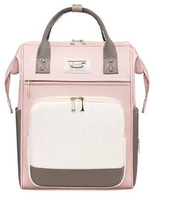 SONARIN Multifunktionale Mode Baby Wickelrucksack Wickeltasche,Große Kapazität Wasserdicht Babytasche Reise Wickeltasche Rucksack mit Abnehmbaren Flasche Taschen & Kinderwagen Haken(Rosa)