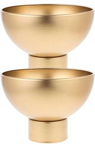 Ciieeo Sockelschale Blumenvase 2 Stück Schüssel Mit Fuß Pflanzgefäß Blumenschale Herzstück Sukkulentenschale Blumenbehälter Orchideentopf Für Hochzeit Party Dekoration