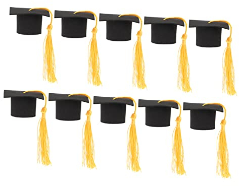 Hohopeti 100pcs Graduation Hat Cake Topper Graduation Cap Class of Party Decorations Congratulations School College