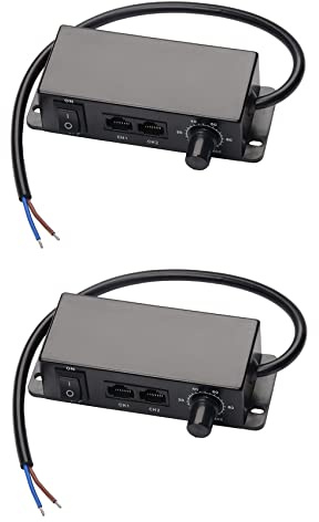 Blmirror 2X DC 0-10 V Dimmschalter Serieller Sync-Controller Drehschalter EIN/Aus für 0/1-10 V Dimmbare LED-Treiber Elektronische Vorschaltgeräte