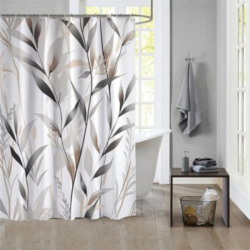 Duschvorhang Pattern 180x200cm Beschwerter Saum Wasserdicht Duschvorhänge Waschbar Polyester Stoff Shower Curtains Mit Ösen Duschvorhangringe Bad Curtain Badewanne Badezimmer Vorhang Gardinen 952