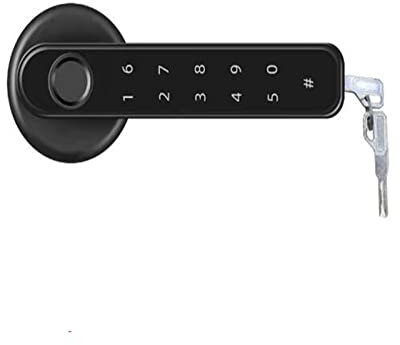 Smart Door Lock, Home Smartlife Fingerprint & PIN Wireless Smart Handle Lock Biometrics Tuya Blue-tooth Access Control Door Lock,Home Office Apartment(Kit1)