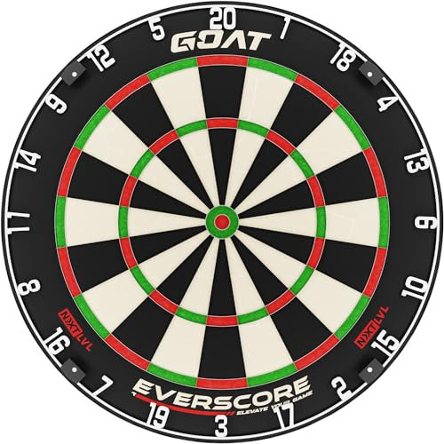 GOAT - Everscore NXT LVL Dartscheibe, Ultradünnem Draht, Dartscheibe Steeldart
