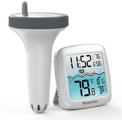 Newentor Funk Poolthermometer - 4-fach Wasserdicht - Wände für 100m Reichweite