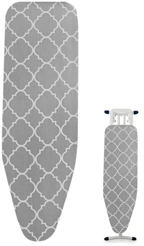 Funda de hierro para tabla de planchar, 100 x 34 cm, resistente a la quemadura, fundas para tabla de hierro, funda gruesa de algodón con borde elástico, almohadilla de hierro reflectante de calor para