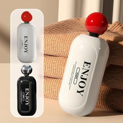 Enjoy 2-in-1 Lint Roller with Scraper – Portable, Reusable Sticky Roller Ball for Clothes, Pet Hair, Furniture, and Travel, Washable Mini Lint Remover for Home & Office (White)