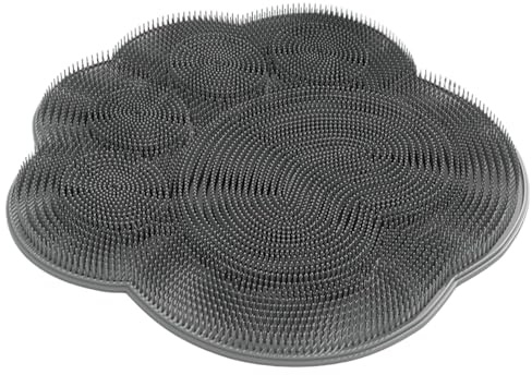 Veasbuu Tapis de lavage en silicone pour le dos, les pieds et la salle de bain | Nettoyant avec ventouse antidérapante pour le haut du corps, les coudes et les talons