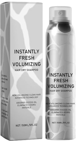 Dry Shampoo For Dark Hair, Volumizing Dry Shampoo For Travel, Beauty & Health Supplies For Beach Workout Gym Salon Home Post Swim Pre Styling Overnight, 150ml