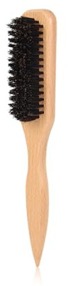 Spazzola per capelli con setole di cinghiale per coda di cavallo elegante e liscia i peli del bambino, Flyaways, controllo dei bordi, spazzola per pettinare e prendere in giro con coda di topo larga