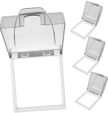 Gatuida 4 Pezzi Copriprese Adesivo per Interruttori e Prese Elettriche Tipo Protezione per Bagno e Umidi Facile Installazione e Design Elegante