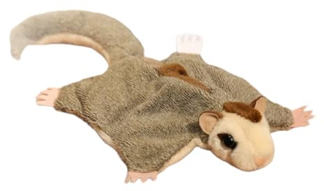 Sugar Glider Plush Toy - Realistic Flying Squirrel Plush Doll | Super Soft Cuddly | Plush Stuffed Animals | Magnets Cuddly Soothing Companion Toy for Relaxation Gift Kids