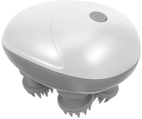 iplusmile Masseur Électrique Tête Ergonomique Portable Appareil de Massage Crânien sans Fil Rechargeable USB Tête Douce pour Chevelu Usage Maison et Salon de