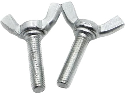 2 Stück M8 M10 M12 Verzinkter Kohlenstoffstahl Schmetterlingsschraube Flügelschraube Daumenflügelschraube Klaue Handfestziehschraube(50mm,M10 2pcs)