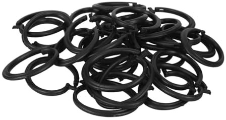 DOITOOL 60 Piezas Ganchos de Cortina de Plástico Negro Resistentes la Intemperie para Toldos y Cortinas Clips Ligeros sin Herramientas para Interiores y Exteriores para Persianas Romanas