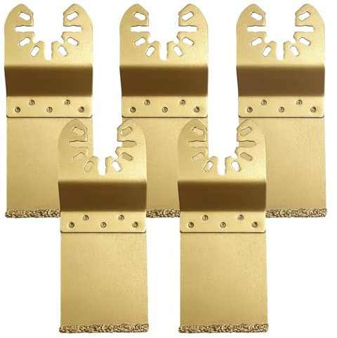 5 Pack 35mm Carbide End Cut Multi Tool Blades for Bricks | Plaster And Grout Removal Cutter Saw Set Compatible with Dremel Fein Multi Dewalt Tool Masonry Blade Oscillating Multitool