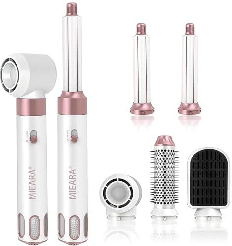 MIEARA Hot Airbrush 5 in 1 Hair Styler 5 in 1 Hot Air Styler, Negative Ionic Hair Dryer Multi Styler with Hair Styling Tools, Travel Hairdryers for Women for Fast Drying,Volumising & Styling