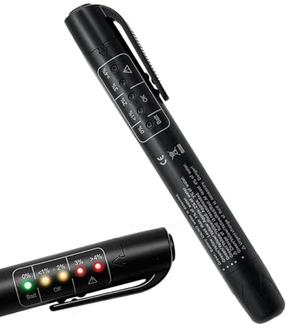 Dmuzsoih Tester del Liquido dei Freni per Auto,Misurazione con Indicatore a LED | Penna Test Olio Freni | per Officina Autoveicoli Riparazione Principianti Professionisti Automobilisti